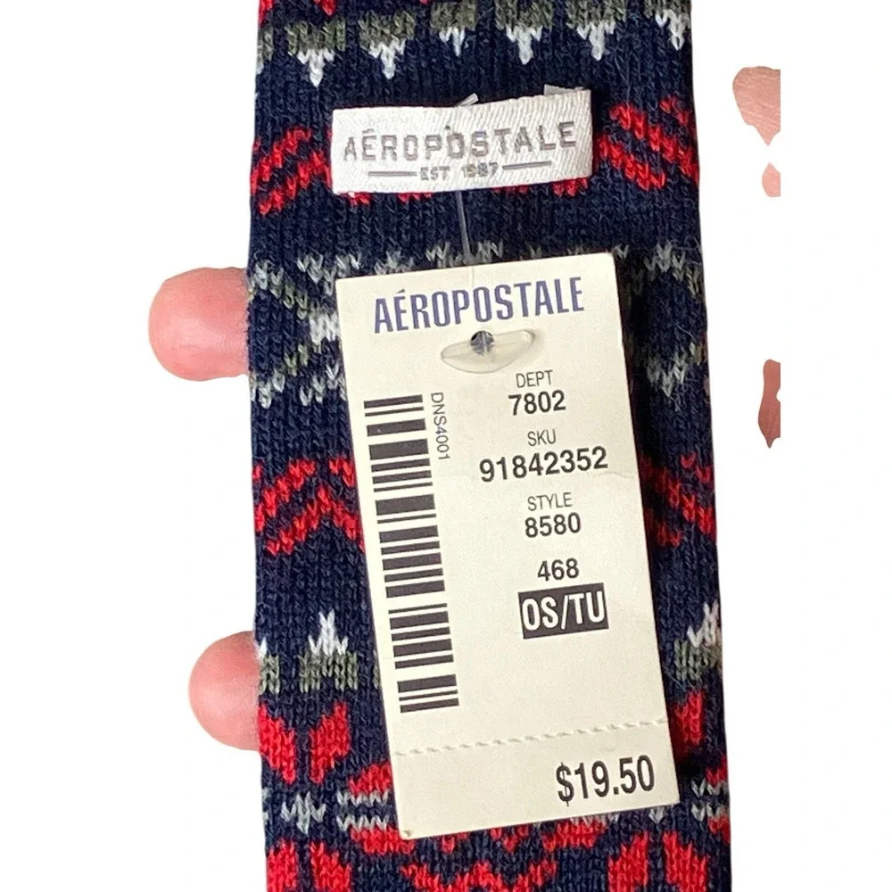 NWT Aeropostale Men's Neck Tie‎ Skinny Nordic Fair Isle Retro Preppy Acadamia
